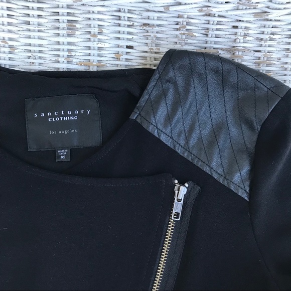 🆕{SANCTUARY of L.A.} Soft City Asymmetrical Zipper  Jacket. Size M - Picture 6 of 9